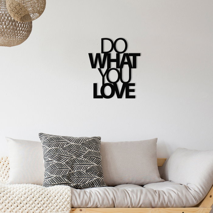 Wallity Do What You Love Metal Wall Decor Negro